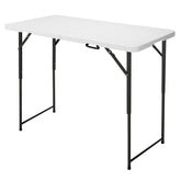 FROASISPRO 4ft folding table in compact folded form for easy transport