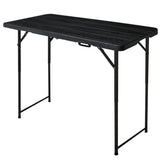 FROASISPRO 4ft folding table top view with durable HDPE surface for versatile use