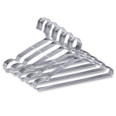 FSUTEG 50-pack stainless steel wire hangers, 16.5 inches, for organized closets.