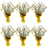 FUBININA graduation centerpiece featuring black and gold stars for table dΓ©cor