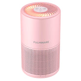 Fulminare pink purifier, front view, keeps bedroom air fresh.