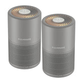 FULMINARE air purifier with H13 HEPA filter in gray two-pack cleans indoor air efficiently.