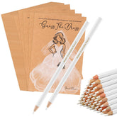 Fulmoon 30-set dress-guess cards for guests, ideal interactive bridal shower activity