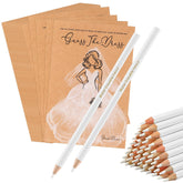 Fulmoon Guess The Dress cards engage guests with a fun bridal shower activity.