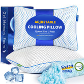 Fulocean cooling gel memory foam pillow top view for cool, plush support