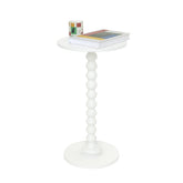Fultyle round side table with rounded top enhances safety and style