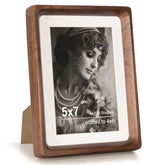 Fun Memories walnut frame close-up shows unique grain for a distinctive display.