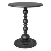 Funecy end table round matte black design for living rooms and bedrooms.