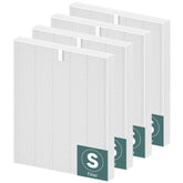 Funmit C545 replacement filter 4-pack side view showing fit and design benefits