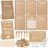 Funnymoom kraft baby shower bingo cards for interactive guest fun