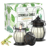 FUNXIM citronella candle in a vintage outdoor lantern lighting a cozy patio ambience