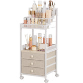 FURFUN bathroom stand top ladder display for easy access to fragrances and cosmetics.