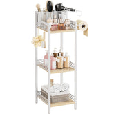 FURFUN slim 3-tier bathroom shelf fits narrow spaces beside the toilet.