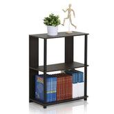 Furinno JAYA 3-Tier Bookcase side view showing slim profile for tight spaces.