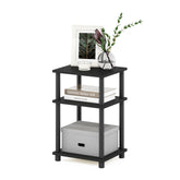 Furinno JUST Side Table with three open shelves for organized living spaces.