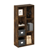 Furinno LUDER 7-Cube Shelf front view shows clean lines for living spaces
