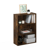Furinno Pasir 3-Tier book shelf with wide storage in a living room setup.
