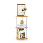 Furinno Turn-n-Tube corner shelf 3-tier open display for decor and books