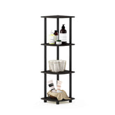 Furinno Turn-N-Tube corner shelf 4-tier design for compact storage in living rooms