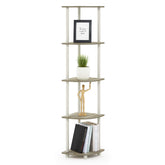 Furinno Turn-N-Tube corner shelf during easy assembly for quick setup.