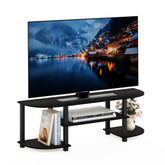 Furinno Turn-S-Tube wide TV stand top view supports up to 55-inch TVs