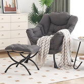 Furlide lazy chair with ottoman offering cozy lounging and compact storage space.