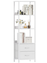 Furnulem 4-Tier Corner Shelf assembly view showing sturdy frame for strong support