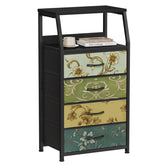Furnulem Retro Dresser wood-top surface ideal for lamps and decor.