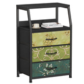 Furnulem Retro night stand wood top for decorative bedside display.