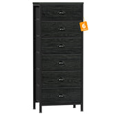 Furnulem tall dresser 6-drawer front view showing ample clothing storage.