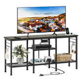 Furologee TV stand charging-station keeps devices powered with organized cables.