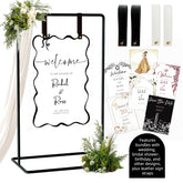 Furosa wedding sign holder with adjustable stand for versatile displays