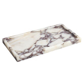 FutureStone Calacatta Viola marble towel tray top view shows unique veining and luxury craftsmanship.