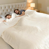 FVERWAG electric blanket queen dual-control panel warms each side independently.