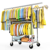 FYBEE heavy-duty rack side view shows a sturdy stainless steel frame