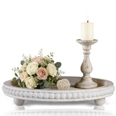 FZBCTLDZ decorative coffee tray with white-washed finish for organized living room surfaces.