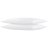 FZZOR thin flat soft low pillow 2-pack front view showing compact support for versatile sleep