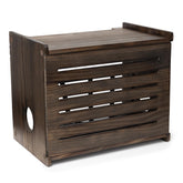 Gadget Garage wooden router box in espresso, wall-mount elevates home organization.