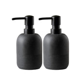 GalDal Matte Black Soap Dispenser Set front view, adds modern elegance to the sink