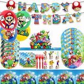 GARDELF 123Pcs Super Bros 9-inch plates brighten the party table and simplify serving.