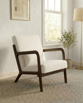 Garvee mid-century chenille accent chair close-up showing soft, durable upholstery