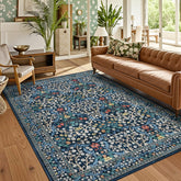 GarveeHome 8x10 floral pattern rug adds color and mood to living rooms.