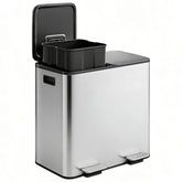 GarveeHome double-bin with lid closed for a sleek, space-saving kitchen waste solution.