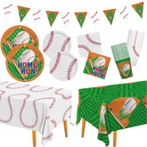 Gatherfun baseball party dinner plates with field motif for a backyard game day