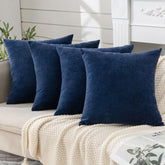 GAWAMAY navy chenille pillow cover 18x18 set of four for living room decor