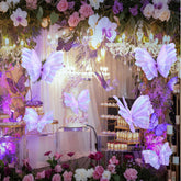 Geelin 6pc giant purple butterfly wall decor adds dreamy color to walls