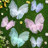 Geelin six-piece pastel butterflies in a 50 cm wall display for elegant decor