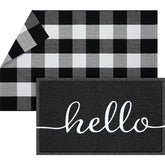 Geelin Hello doormat with welcoming embroidery for indoor and outdoor use