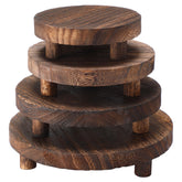Geetery wooden risers 5x1.8 inch round elevate displays with stable tiers.