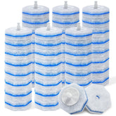 Generic 50-count toilet wand refills shown in package, highlighting bulk savings.